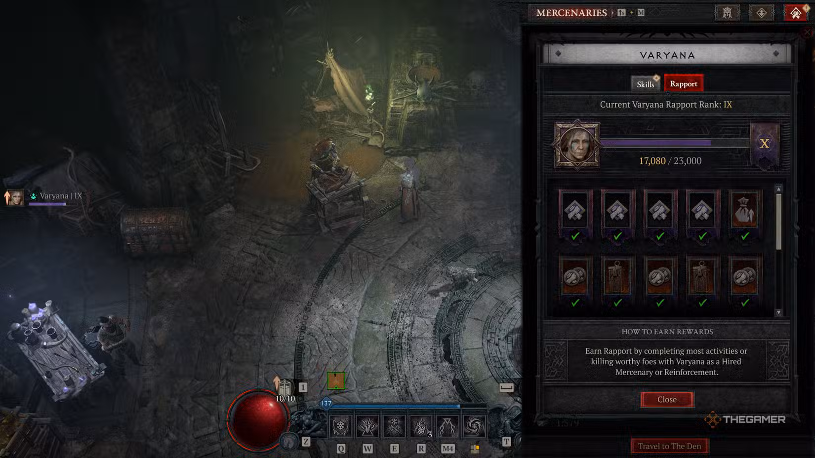 Diablo 4 Mercenary Rapport Example
