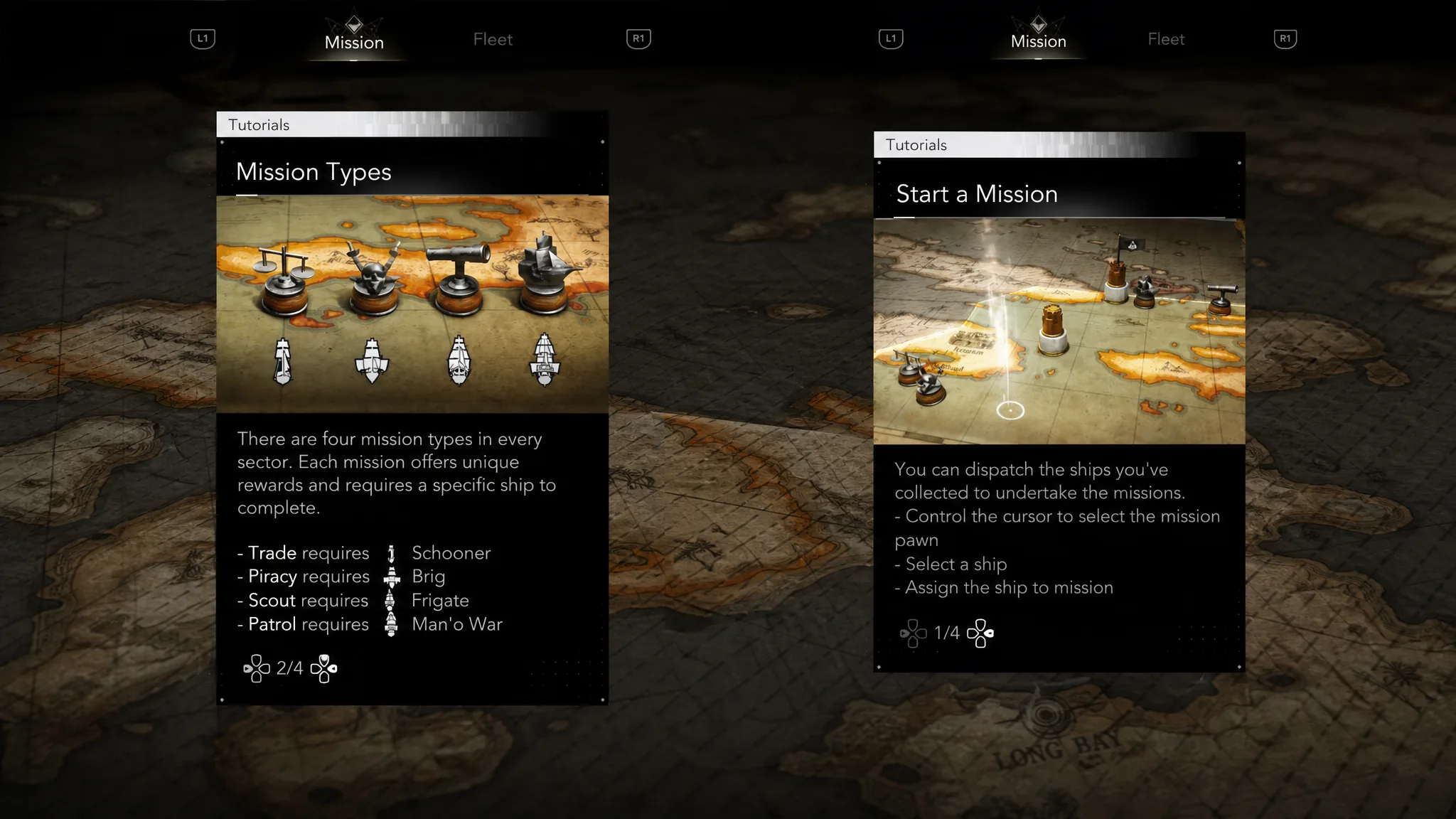 The fleet planning table inside the Captain's Cabin or Great Inagua manor