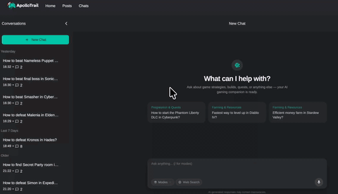 ApolloTrail product demo
